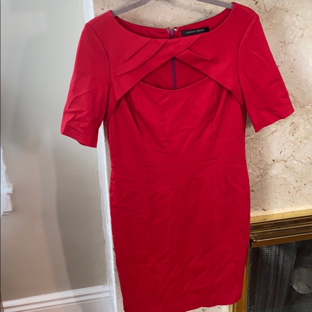 MAKE AN OFFER Cynthia Steffe Cutout Twist Dress